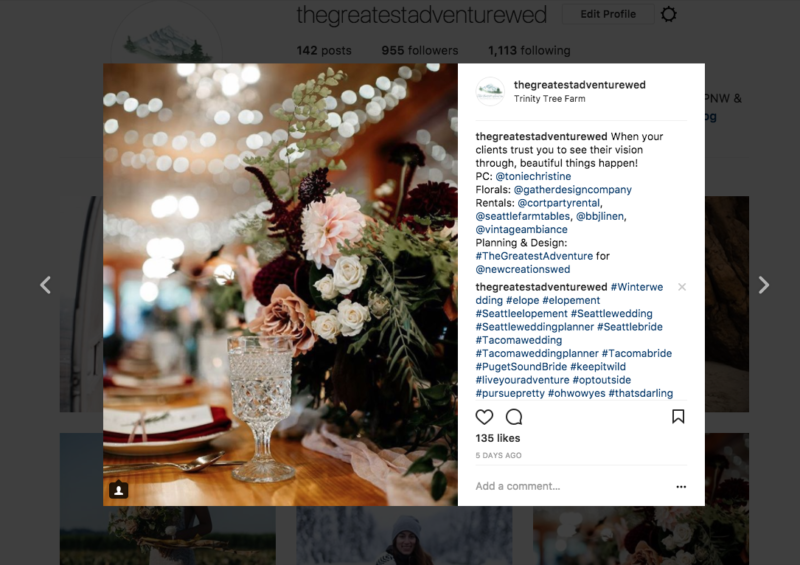 Why you should properly credit and tag wedding vendors on Instagram and Facebook