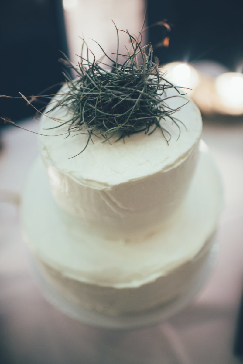 Simple buttercream boho wedding cake topper